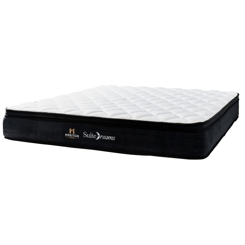 Mattress with SuiteDreams branding on a white background