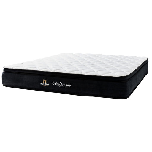 Mattress with SuiteDreams branding on a white background