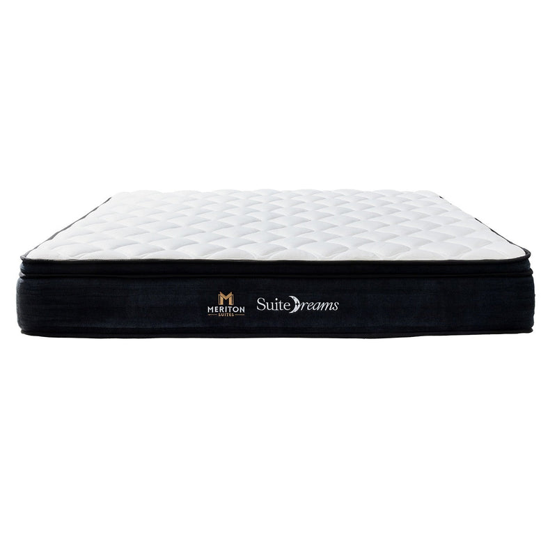 Mattress with Suite Dreams branding on a white background