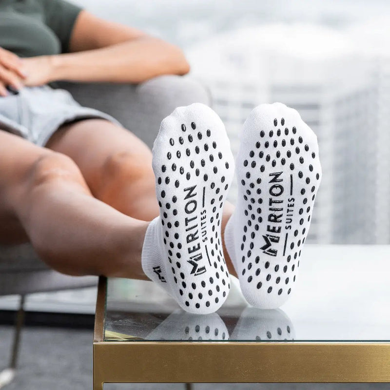 Meriton Suites Yoga Socks (Small/White) by Shop Meriton Suites. Shop Meriton Suites