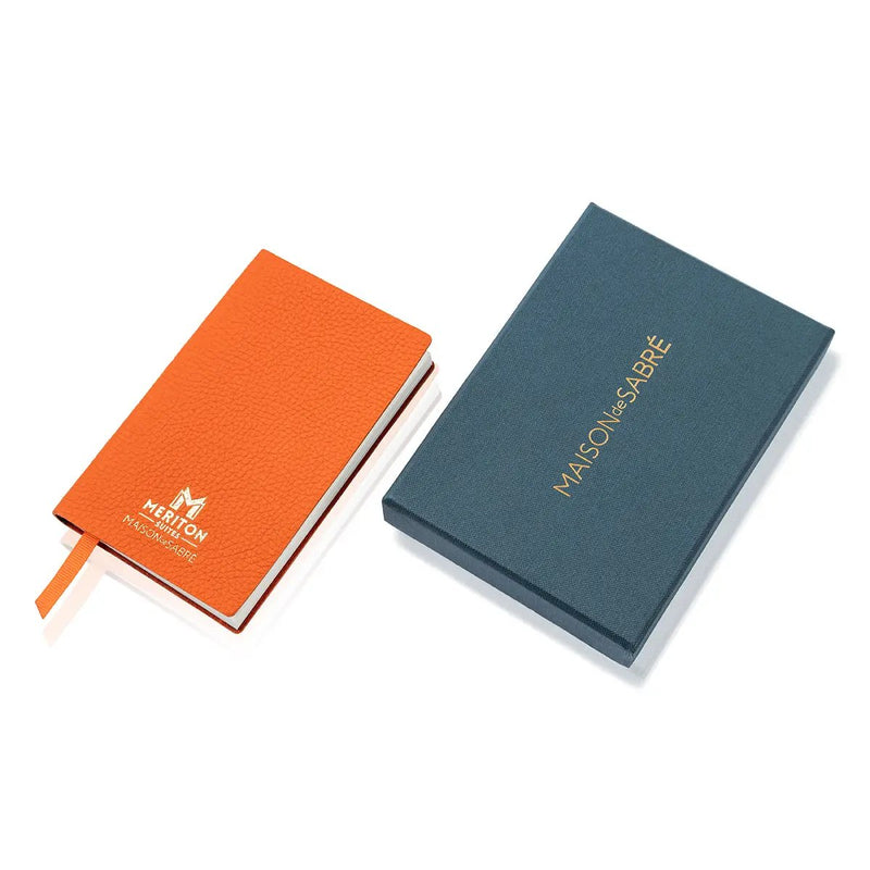 Maison de Sabré X Meriton Suites Leather Notebook (Orange A6) by MAISON de SABRE. Shop Meriton Suites