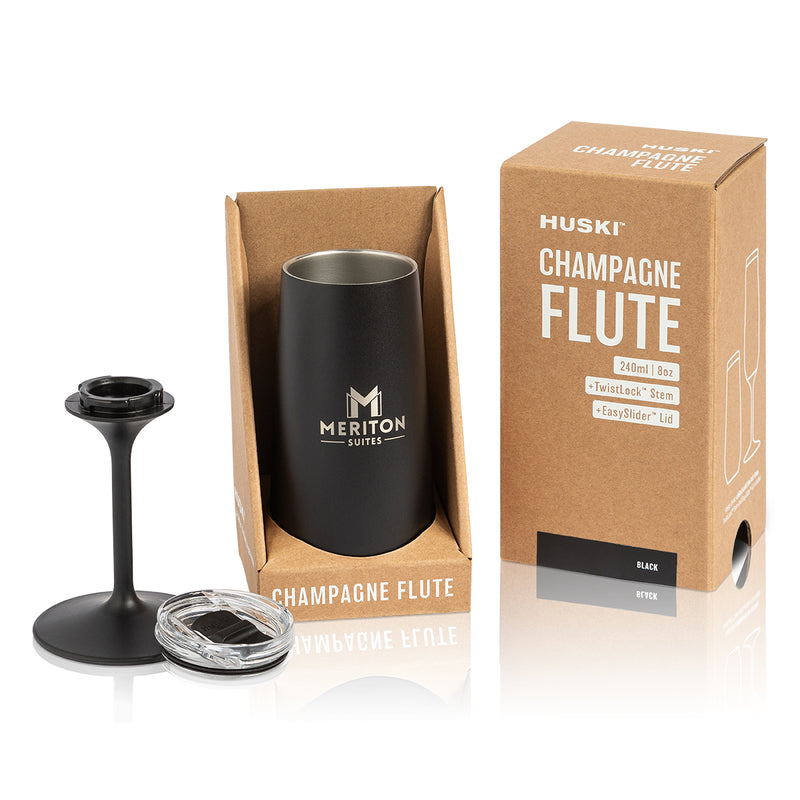 Huski X Meriton Suites Champagne Flute (Black)