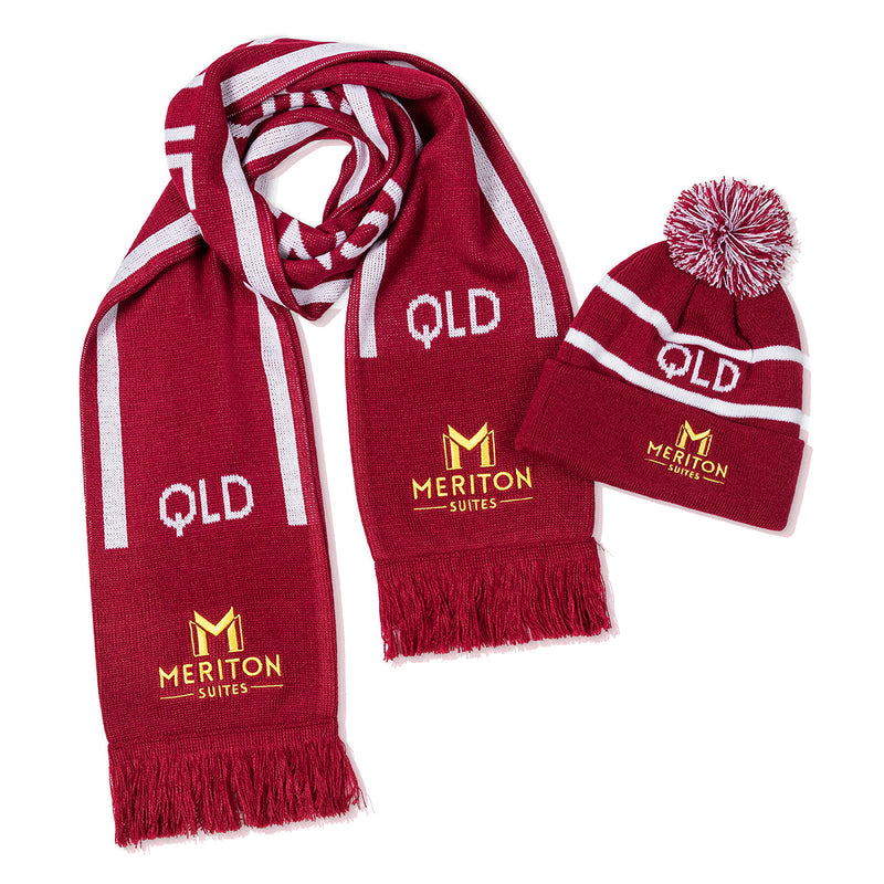 QLD Supporter Scarf & Beanie Bundle