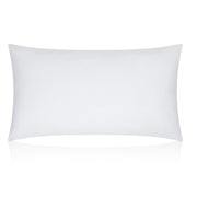 White pillow on a white background.  The Lad Collective bed linen from Shop Meriton Suites.