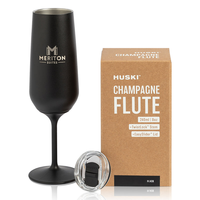 Huski X Meriton Suites Champagne Flute (Black)