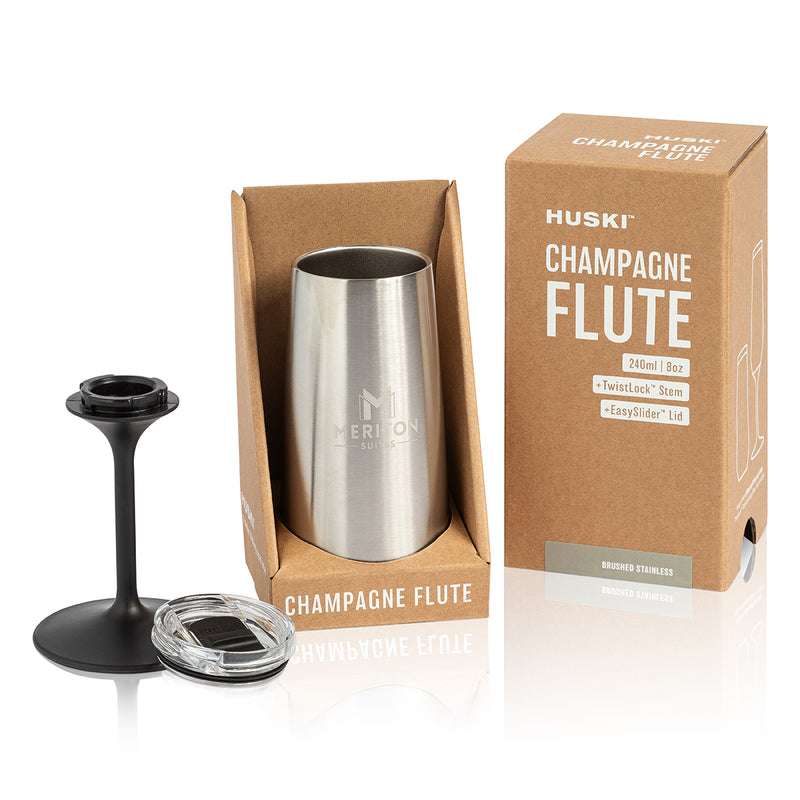 Huski X Meriton Suites Champagne Flute (Silver)