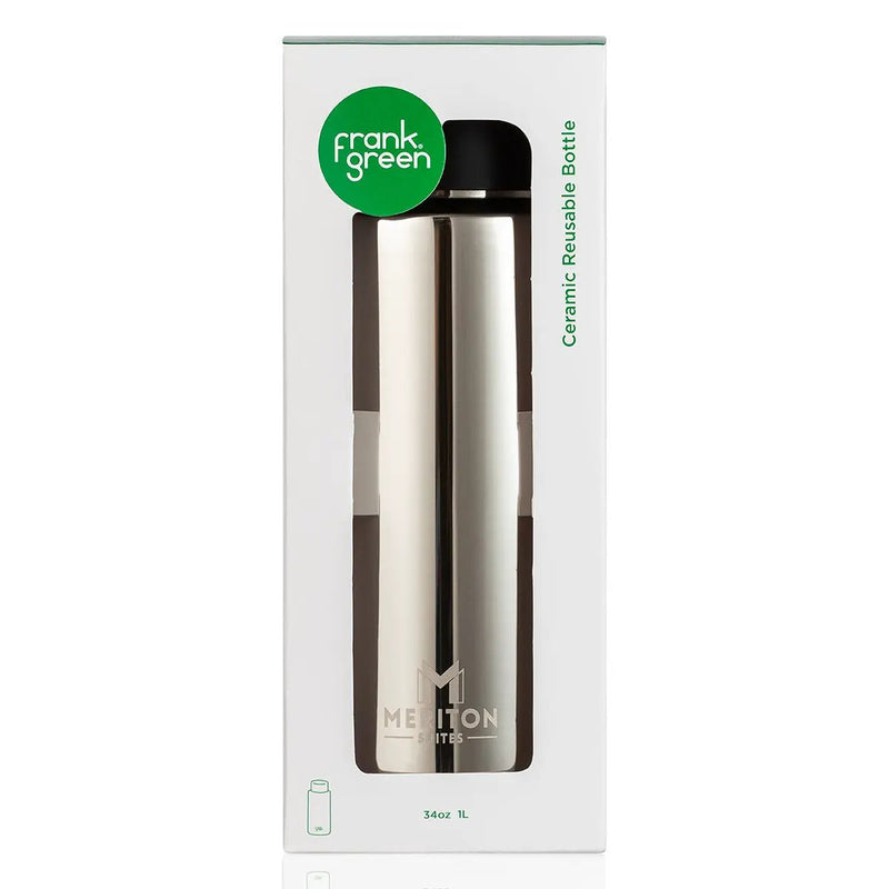 Meriton Suites Reusable Bottle 1L Chrome by Frank Green. Shop Meriton Suites