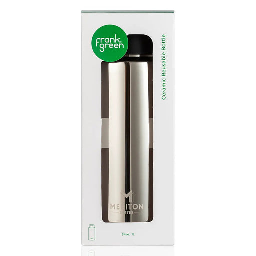 Meriton Suites Reusable Bottle 1L Chrome by Frank Green. Shop Meriton Suites