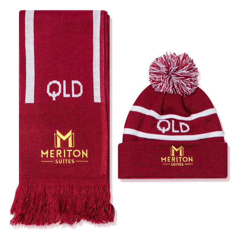 QLD Supporter Scarf & Beanie Bundle