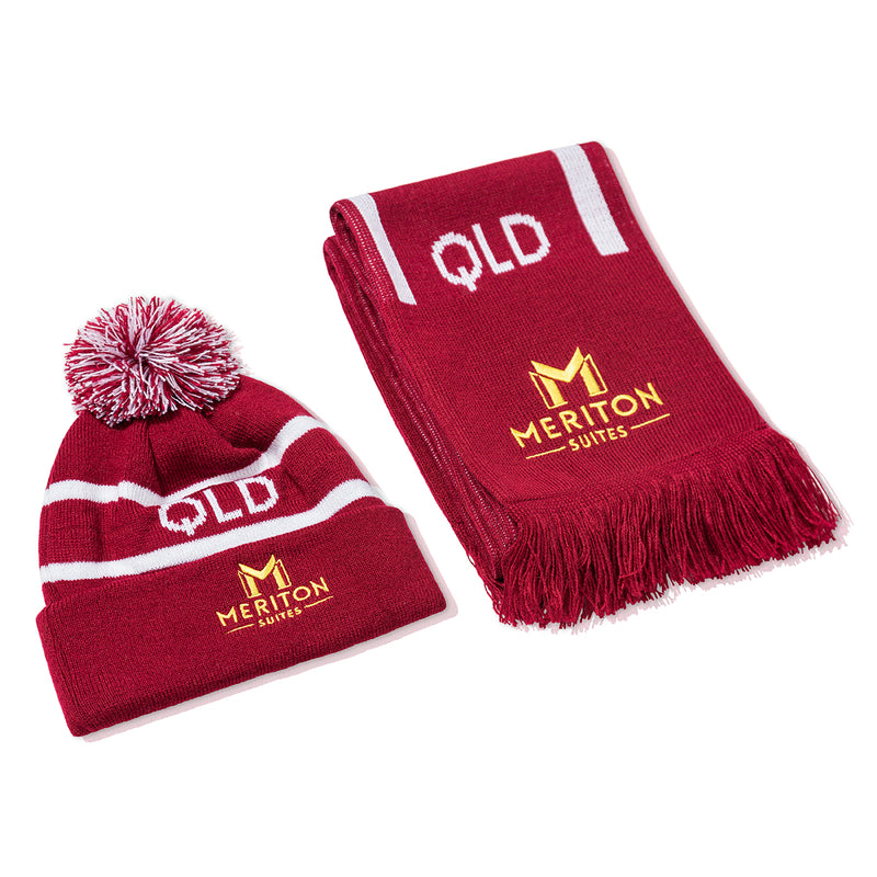 QLD Supporter Scarf & Beanie Bundle