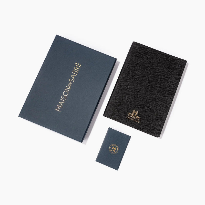 Maison de Sabré X Meriton Suites Leather Notebook (Black A5) by MAISON de SABRE. Shop Meriton Suites