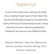 TWENTY 03 the Meriton Suites Interior Fragrance by Shop Meriton Suites. Shop Meriton Suites