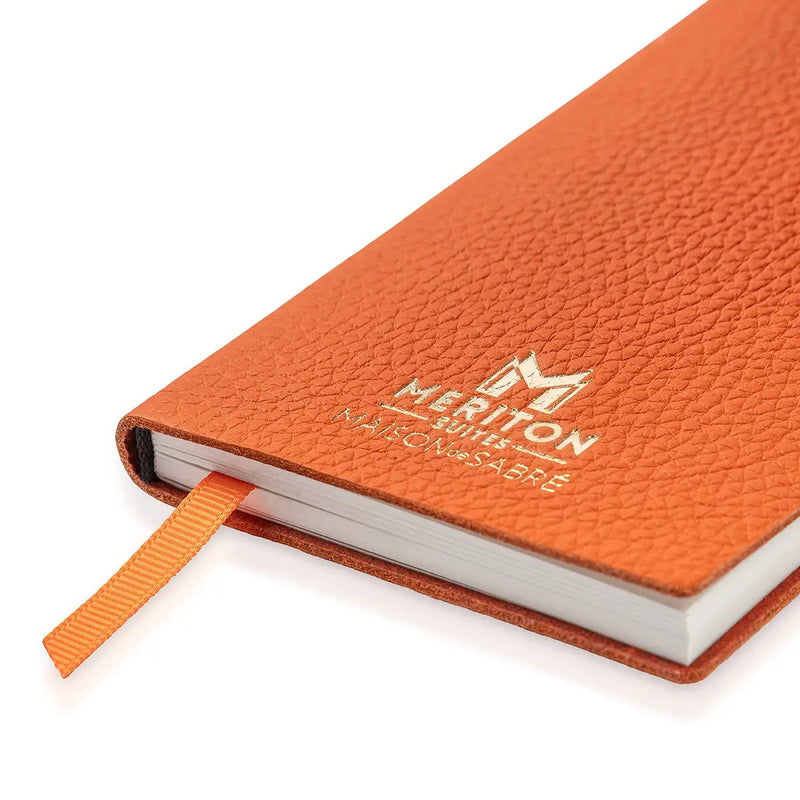 Maison de Sabré X Meriton Suites Leather Notebook (Orange A6) by MAISON de SABRE. Shop Meriton Suites