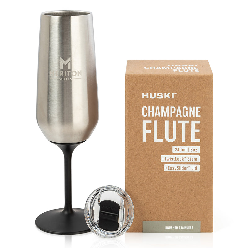 Huski X Meriton Suites Champagne Flute (Silver)