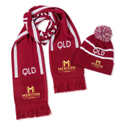 QLD Supporter Scarf & Beanie Bundle by Shop Meriton Suites. Shop Meriton Suites