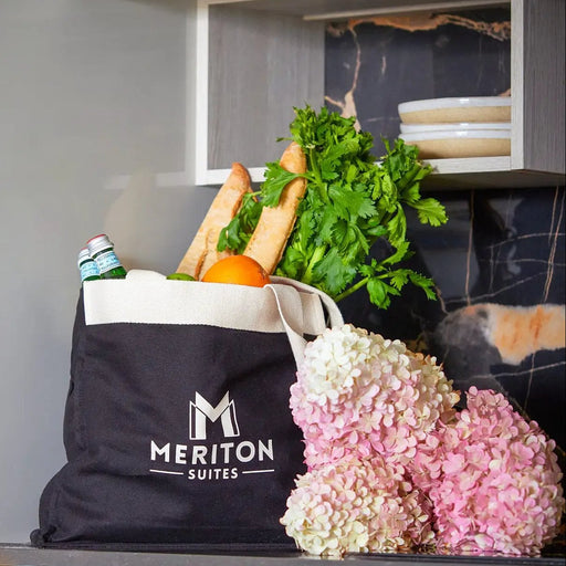 re-wrap X Meriton Suites Tote Bag by The re-wrap Association. Shop Meriton Suites