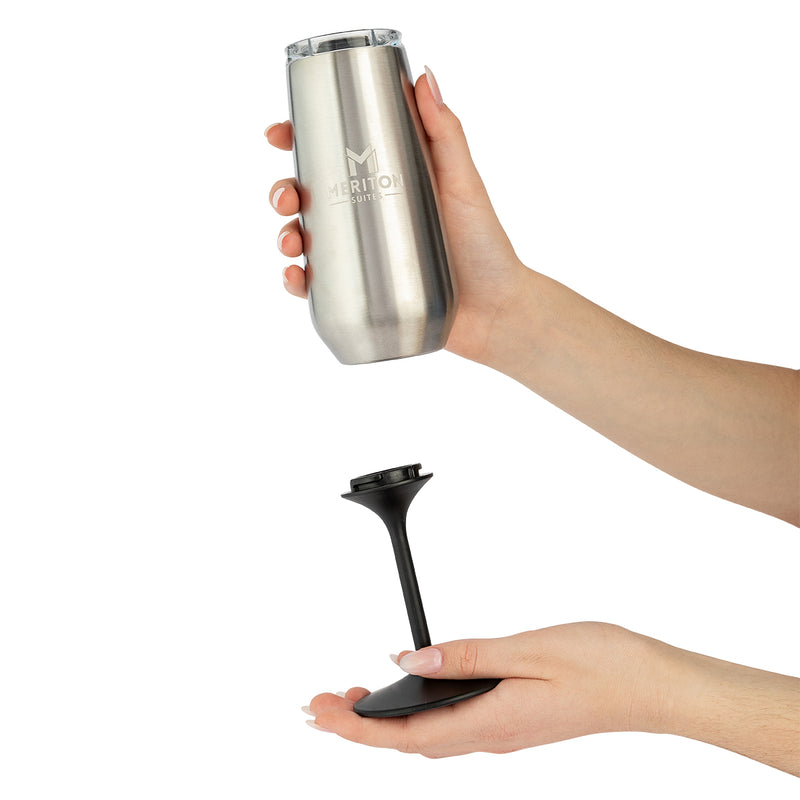 Huski X Meriton Suites Champagne Flute (Silver)